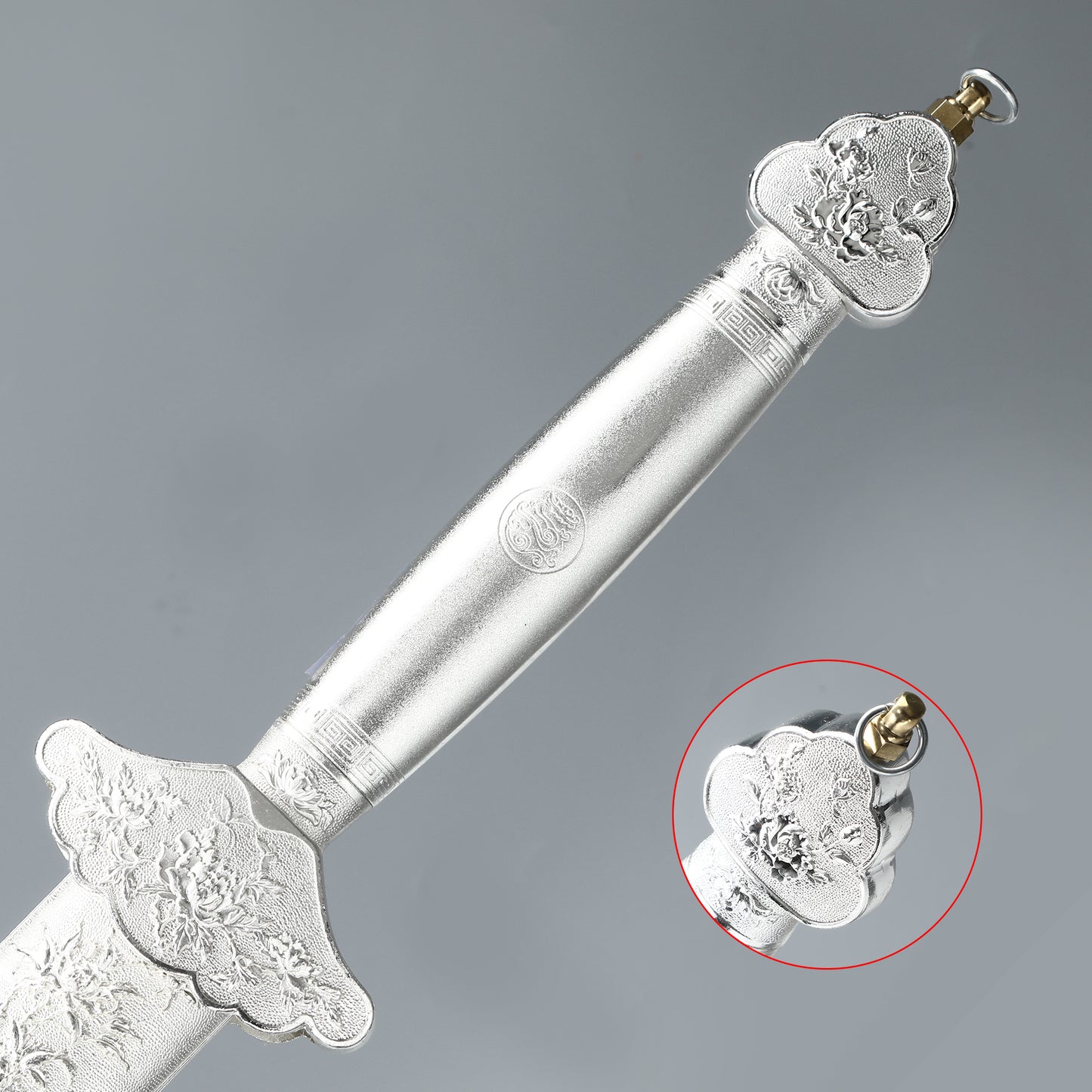 Handcrafted Han Dynasty sword made of 1095 steel with a white sheath for collection and gift giving