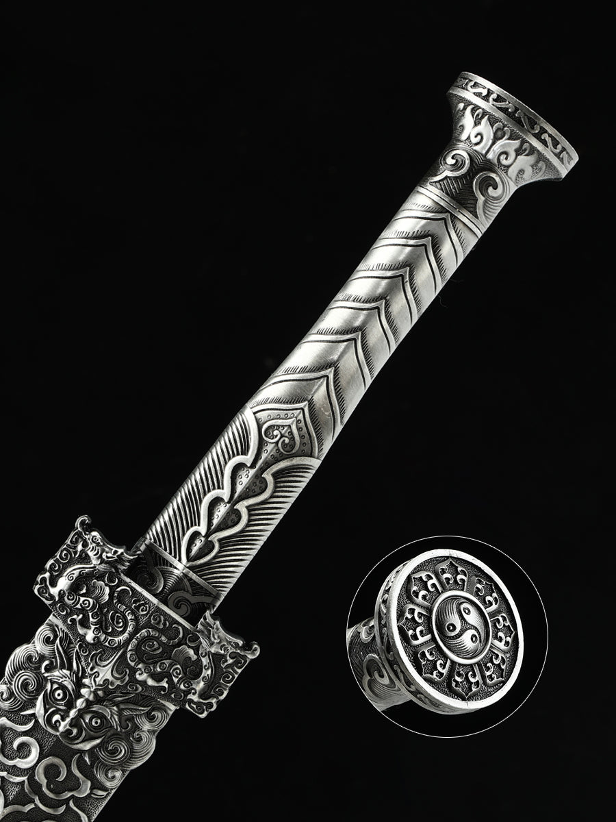 Chinese Sword Film and Television Sword Costume Collection Sword 1090 Steel Sheath Hand drawn Pattern(94)