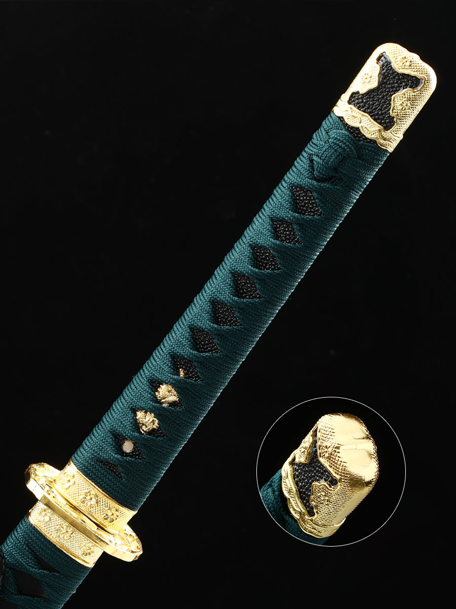 Japanese Samurai Sword Taidao 1095 steel hand carved blade