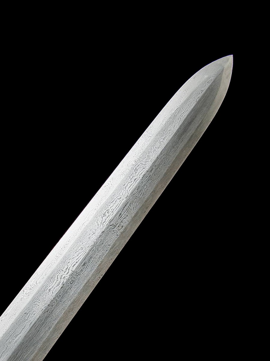 Sword Made in China Damascus Steel Forged Chicken Wings Wooden Sheath