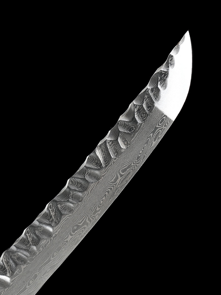 Handmade Damascus steel decorative knife, Japanese samurai sword