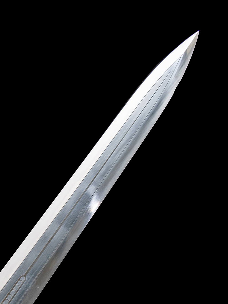 Made in China, Double Dragon Sword - Scale Feather Wusha 1060 Steel Forged Exquisite Sheath