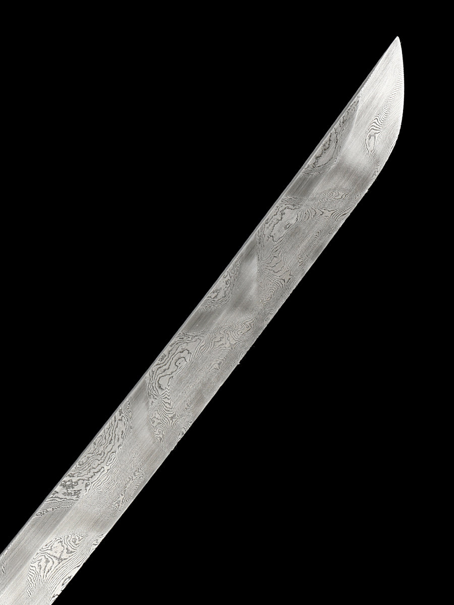 Japanese samurai sword hand forged Damascus steel