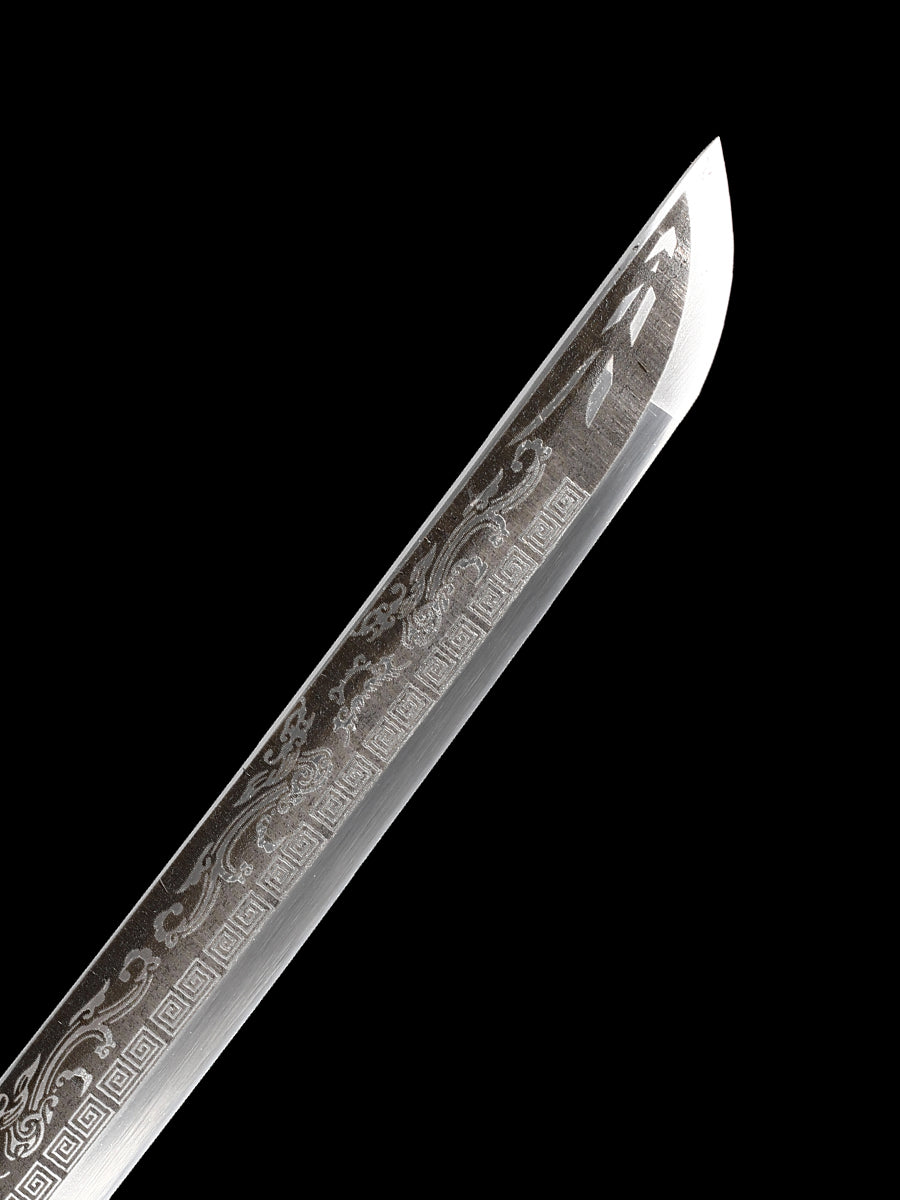 Handmade authentic Japanese samurai sword manganese steel white sheath(60)