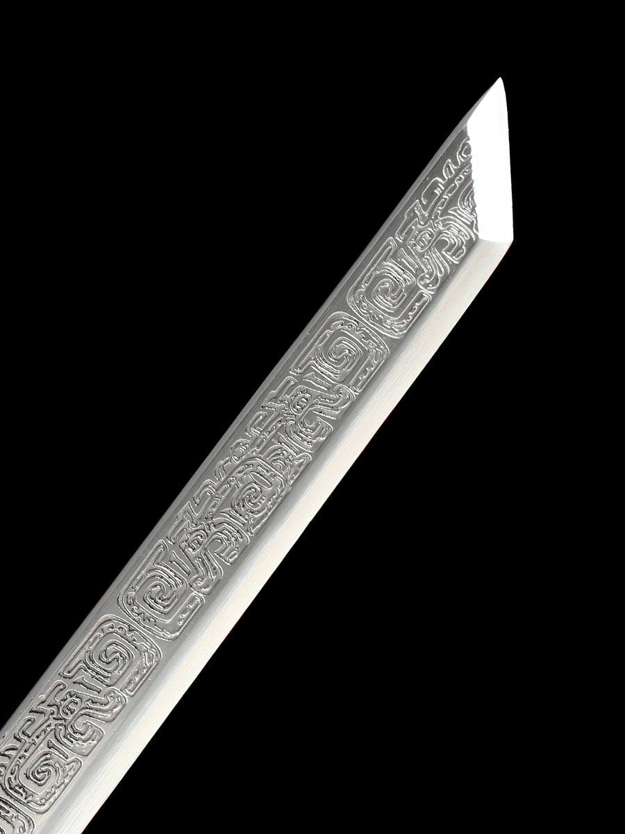 Japanese Ninja Straight Blade 1095 Steel Production Battle Preparation
