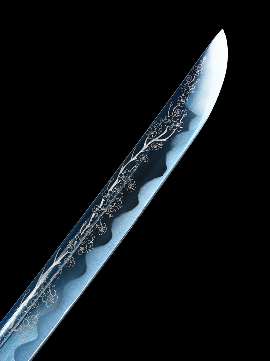 (63)Handmade Authentic Japanese Samurai Samurai Sword Carbon Steel Grilled Blue Knife Men's Boutique Gift Series