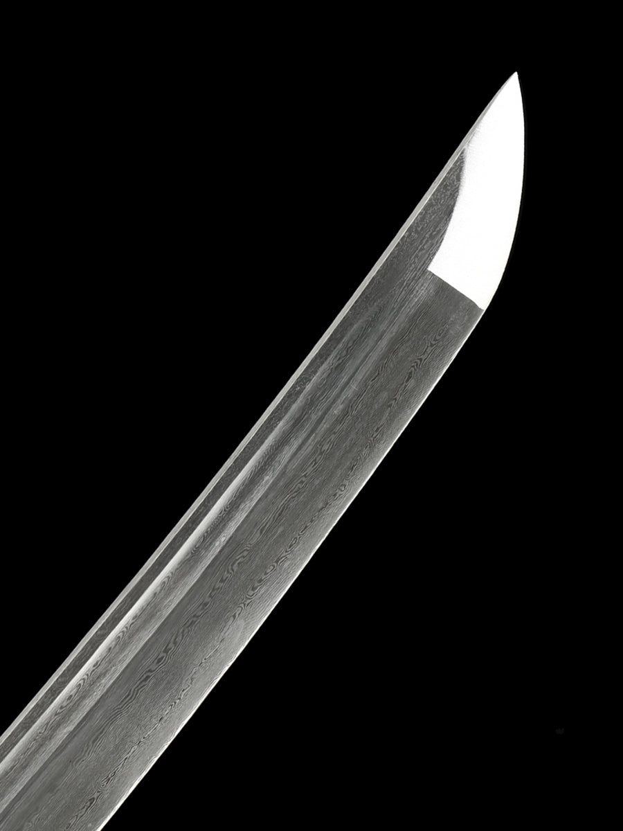 Japanese samurai short sword handmade Damascus steel collection decoration