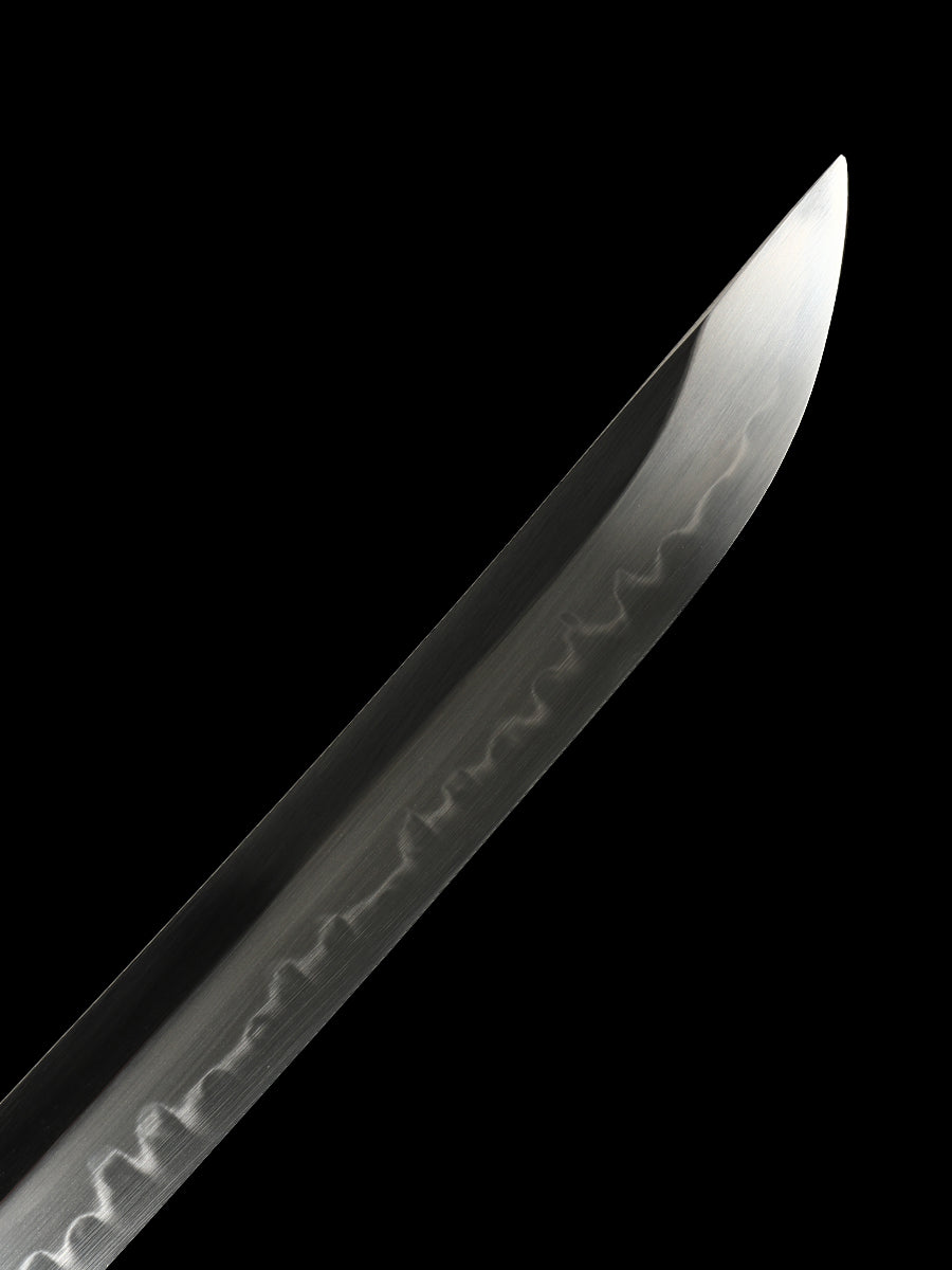Handmade Japanese Katana Sword T10 Folded Clay Tempered Steel With Silk Thread Scabbard(17)