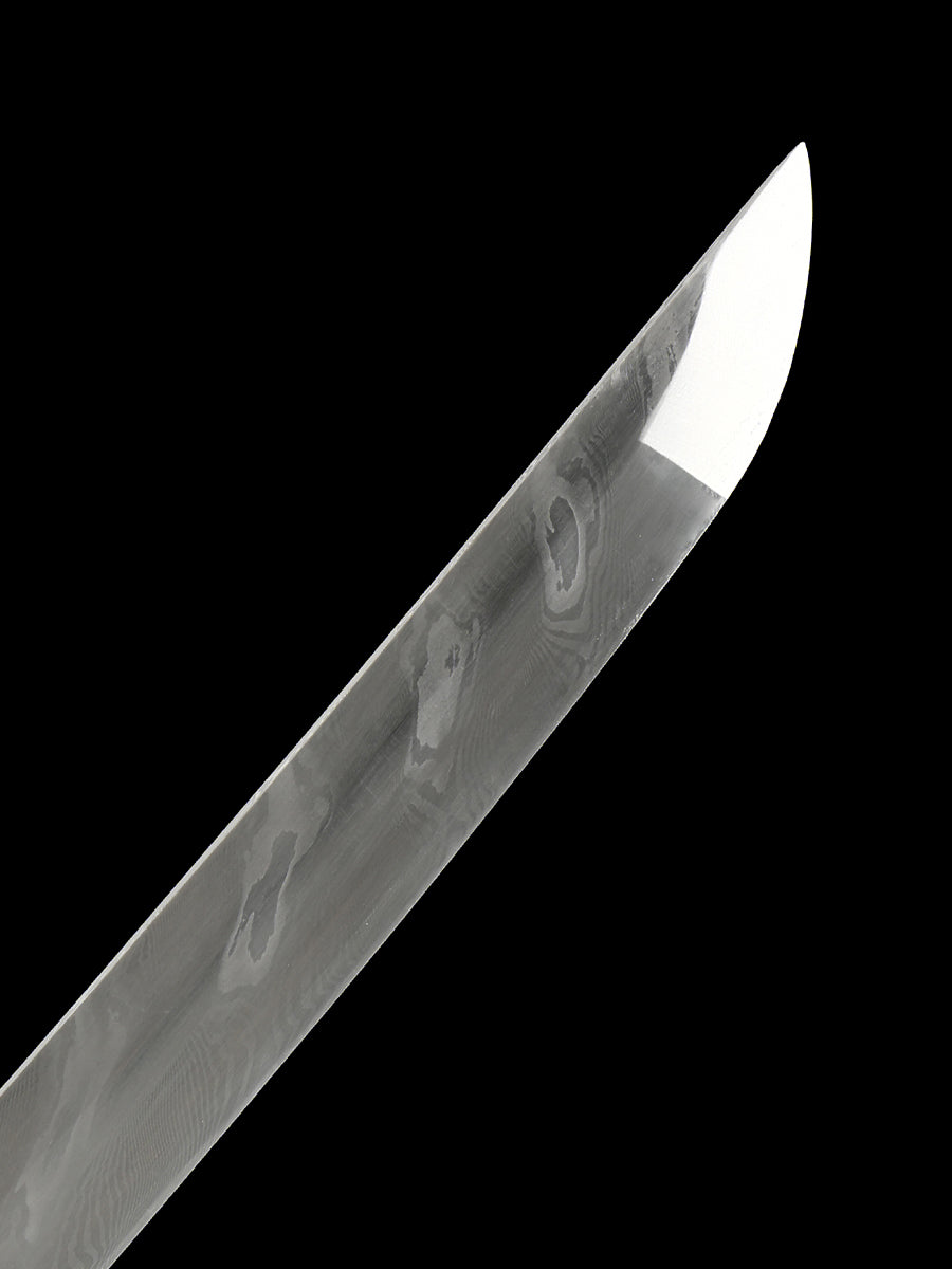 Handmade Damascus Steel Samurai Sword with Green Sheath Decoration Collection
