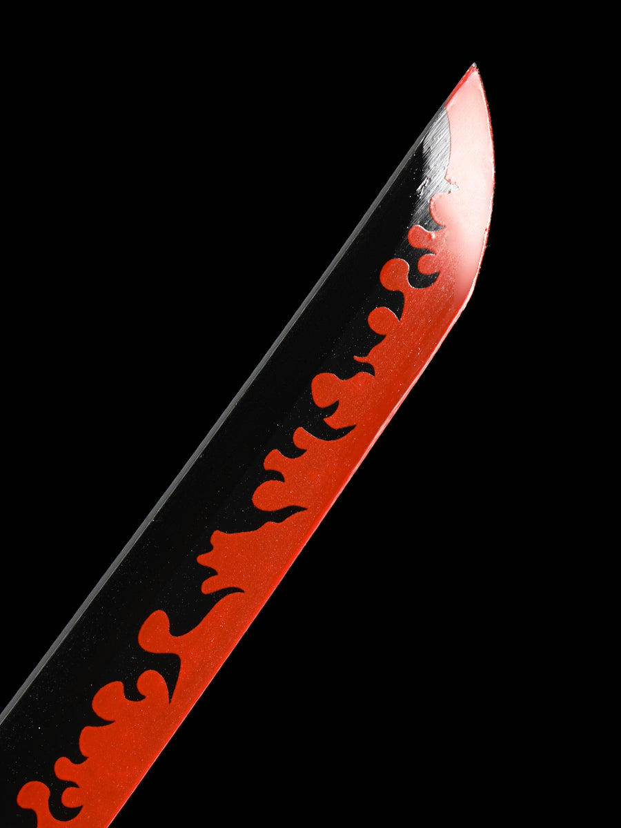 Role playing samurai sword real sword 1060 steel blade red white sheath