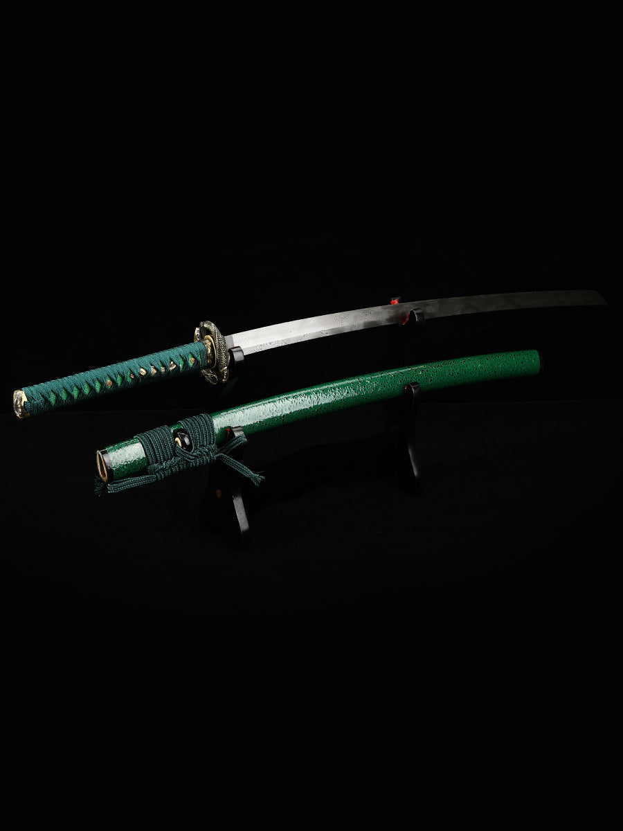 Japanese samurai sword hand forged Damascus steel