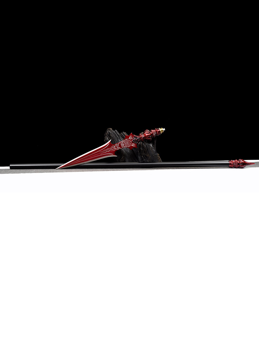 Eighteen weapons decoration collection, Nezha's same lotus spear, red