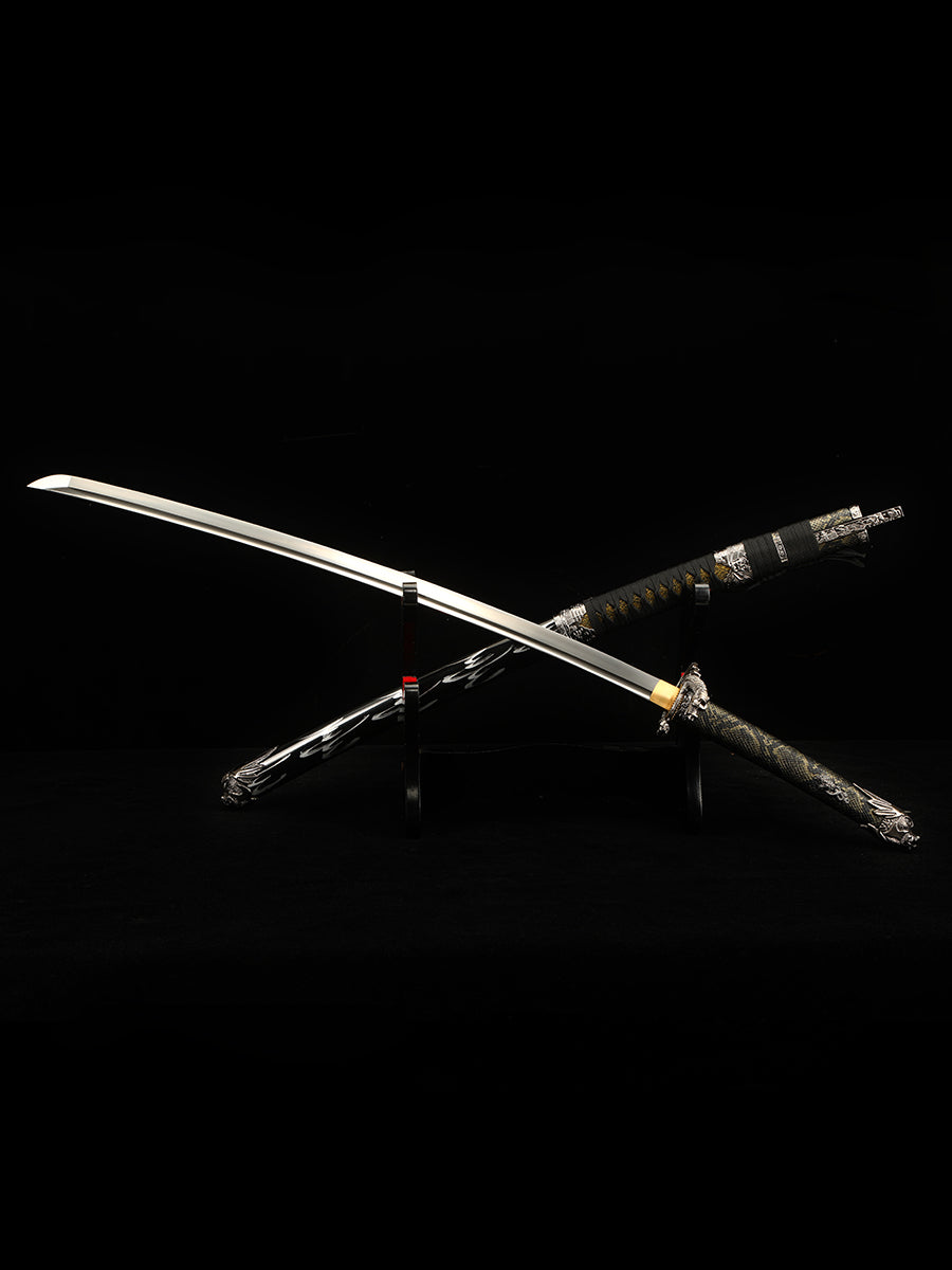 Handmade authentic Japanese samurai sword 1095 steel gray sword Tan exquisite gift