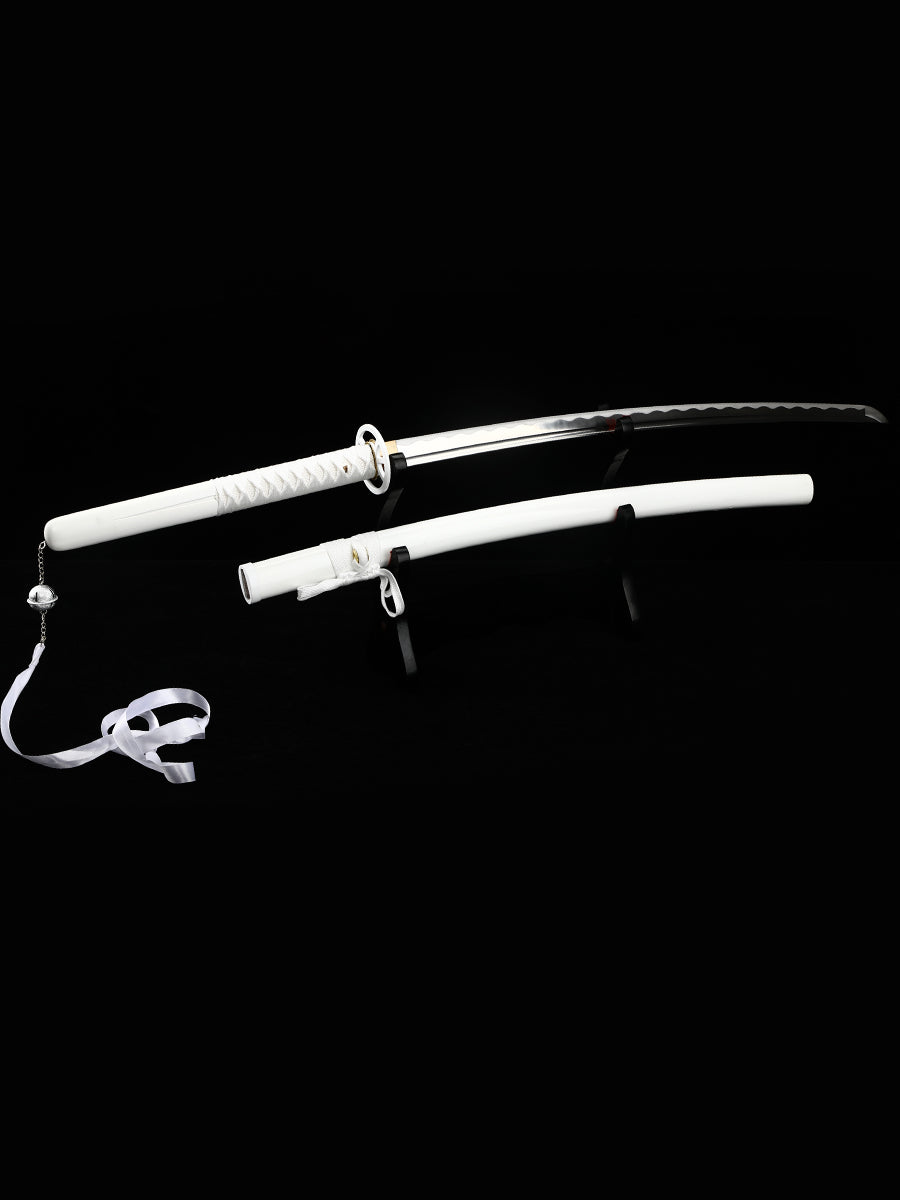 (6)Sleeve white Tang katana 1060T10 High Carbon Steel Sharp Practical authentic Japanese katana cosplay