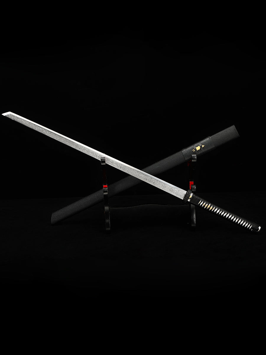 Japanese Ninja Straight Blade 1095 Steel Production Battle Preparation