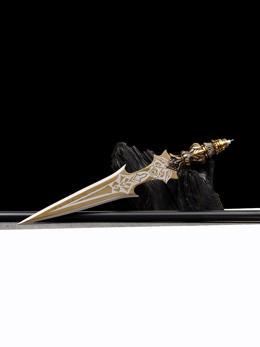 Eighteen weapons decoration collection, Nezha same style lotus spear, yellow