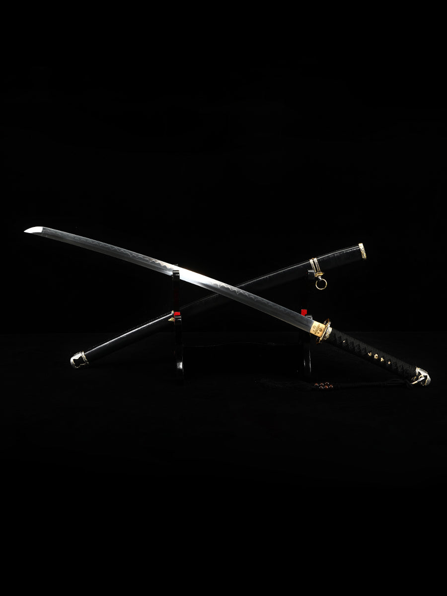 Japanese samurai sword Tai Dao T10 steel made black sheath