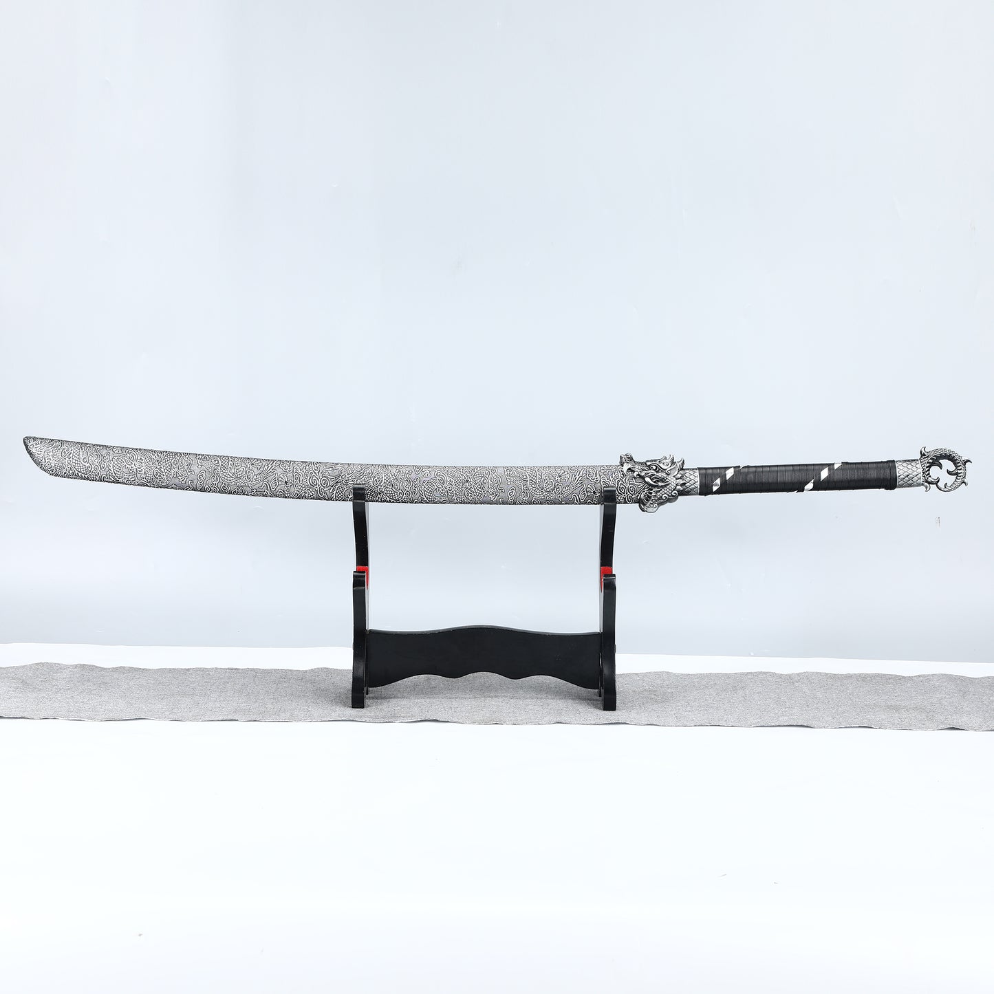 Chinese Sword Tang Dynasty Blade Carbon Steel Edge Lika Dragon Pattern Sheath(TD004)