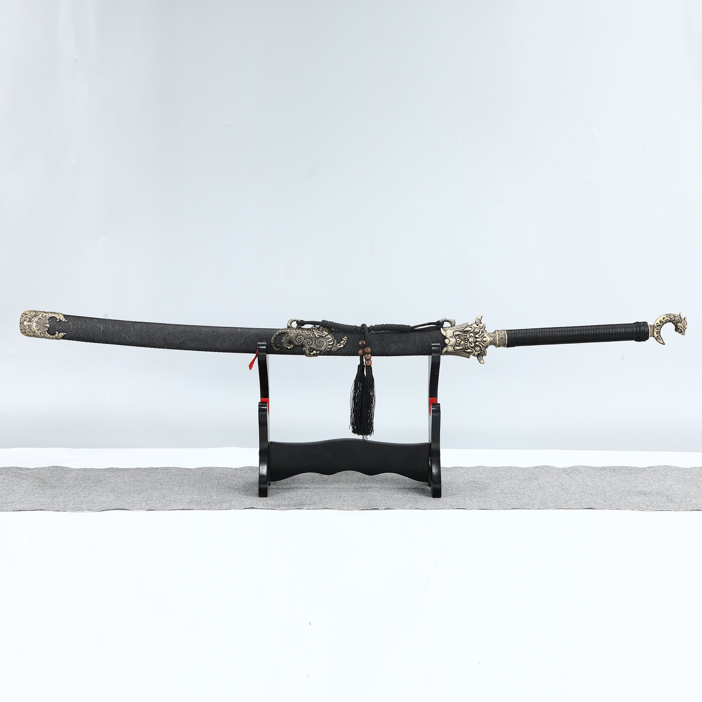 Chinese Sword Tang Dynasty Dao Carbon Steel Straight Blade Sharp Katana Dragon Pattern Sheath(TD002)