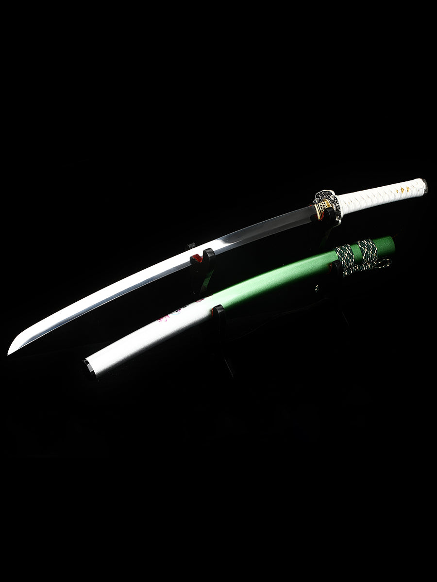 Japanese Katana 1095 steel hand polished mirror blade Hand drawn scabbard sharp combat readiness(81