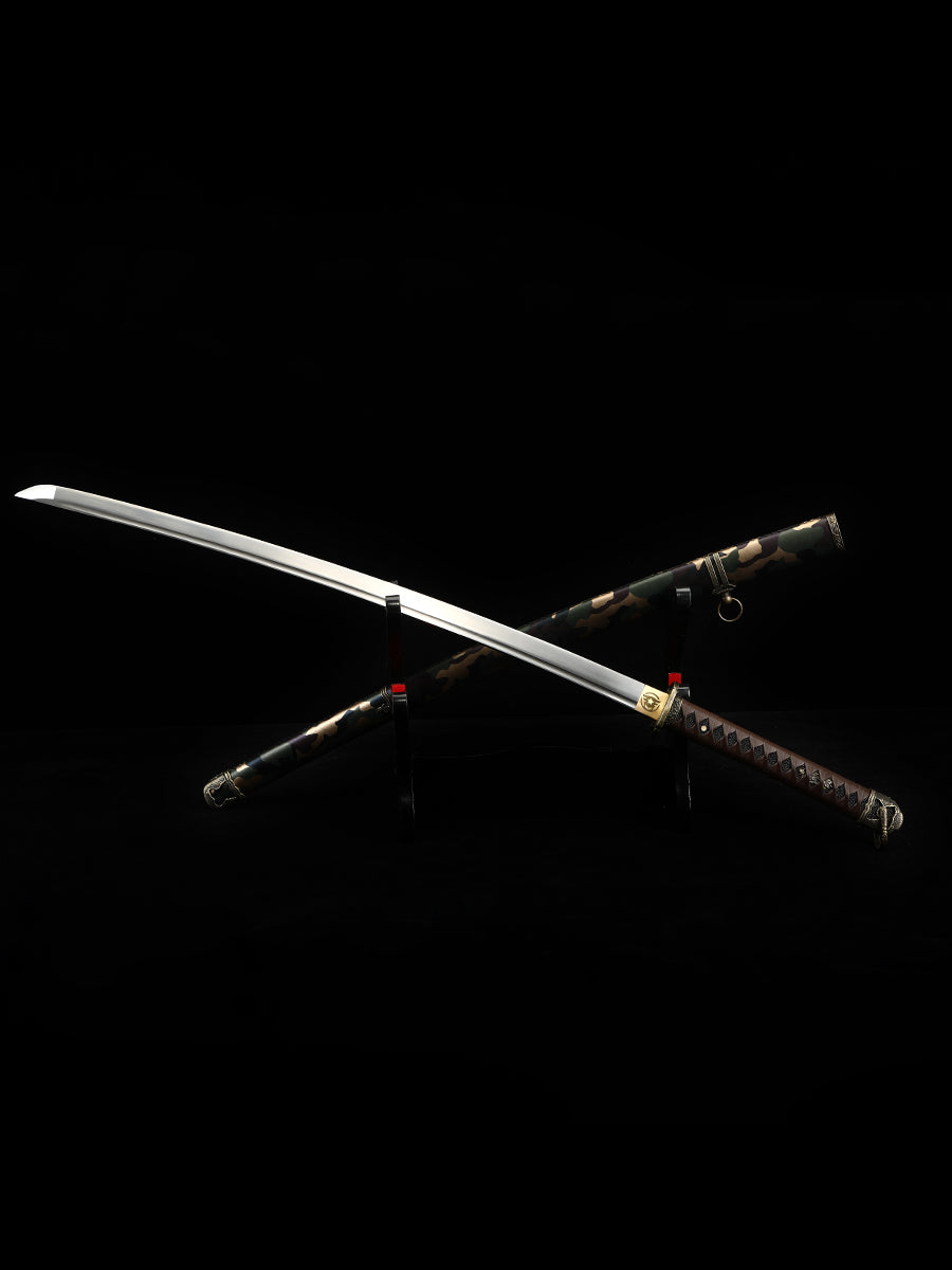 Handmade Japanese samurai sword Tai Dao 1095 steel made camouflage sheath