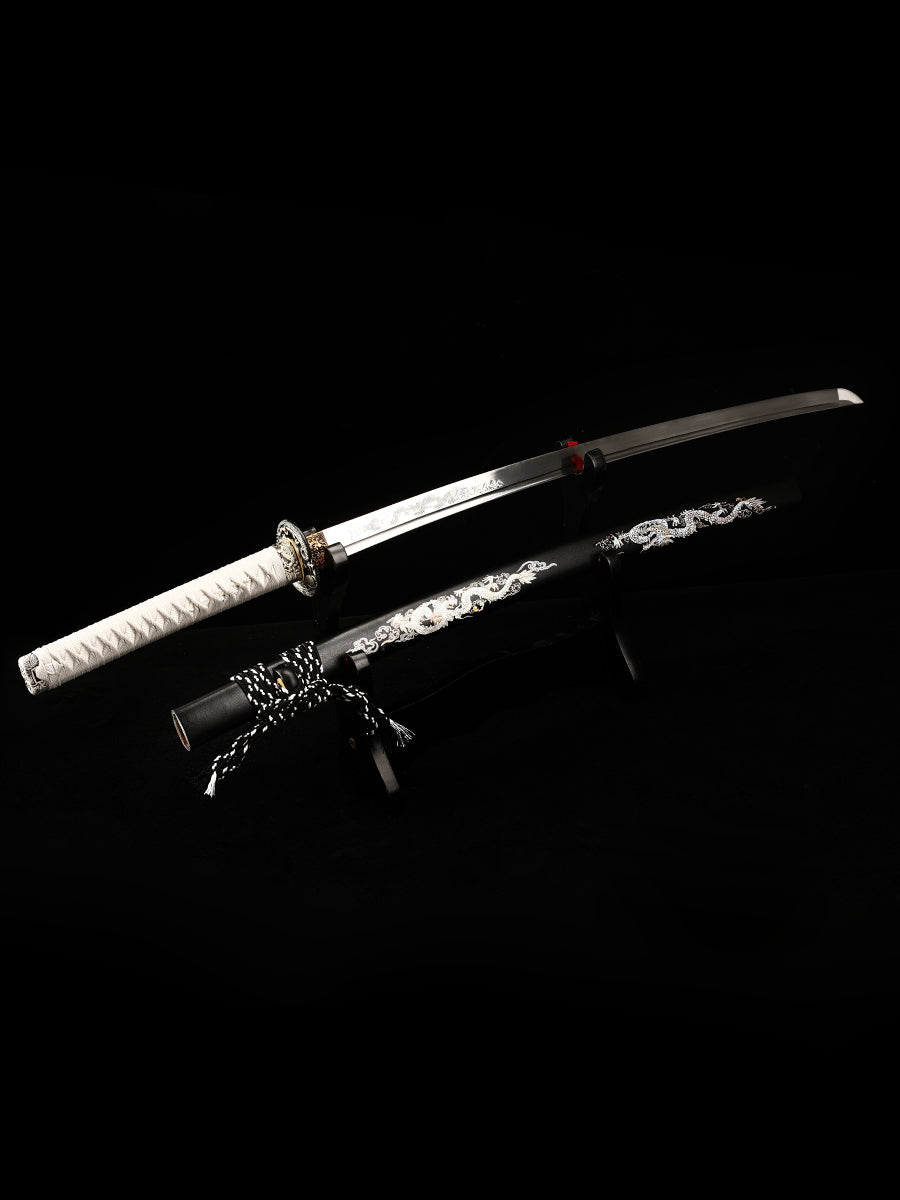 Katana Handmade Japanese Samurai Sword 1060 high Carbon Cold Steel Full Tang Sharp Can Cut Bamboo Trees