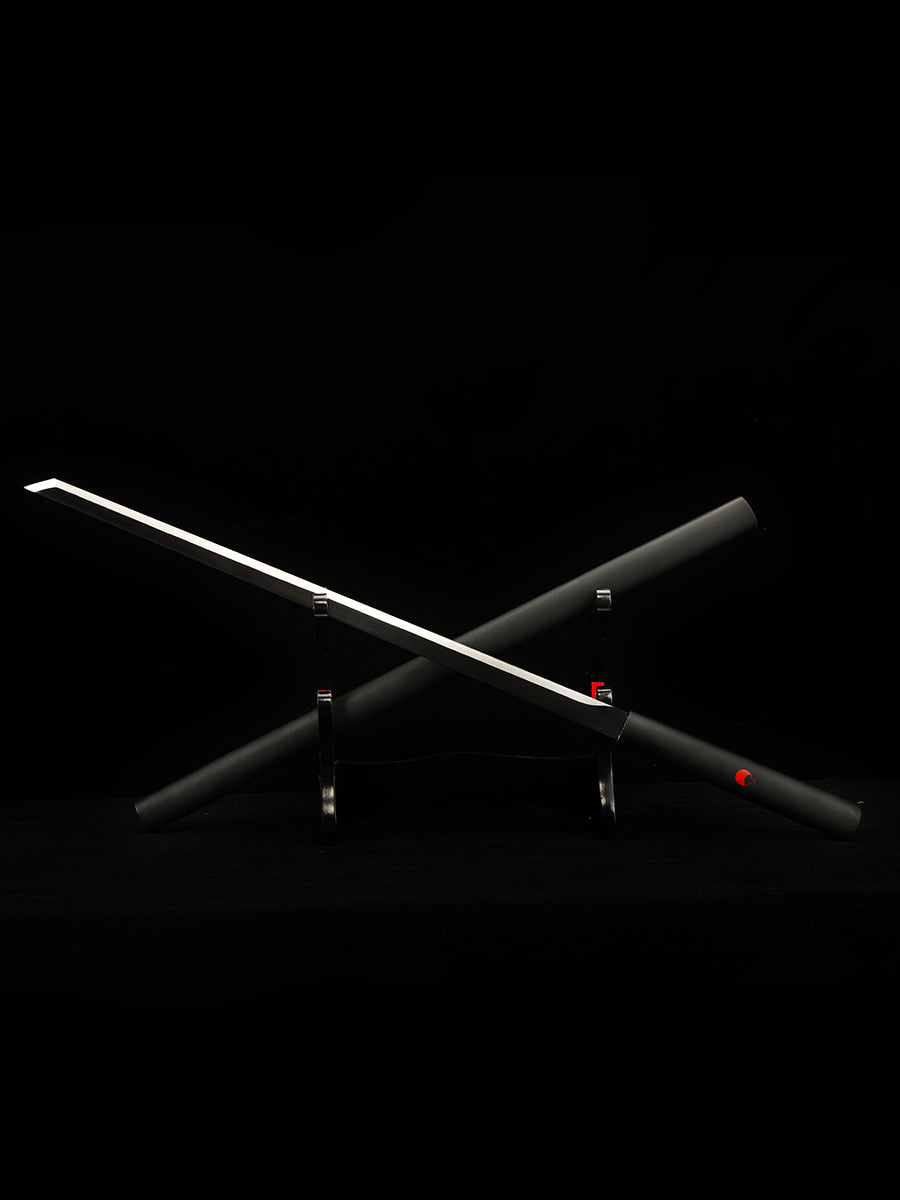 Japanese Anime Sword Grass Mat Sword Black Sheath Decoration Collection
