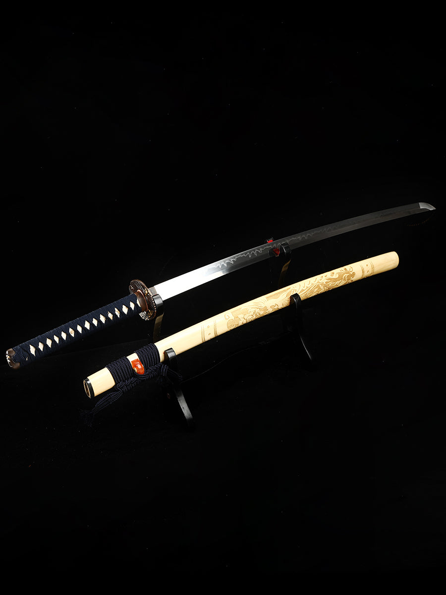 Real T10 Katana Clay Tempered Sword Steel Sharp Japanese Samurai Swords are a Unique Gift for Men