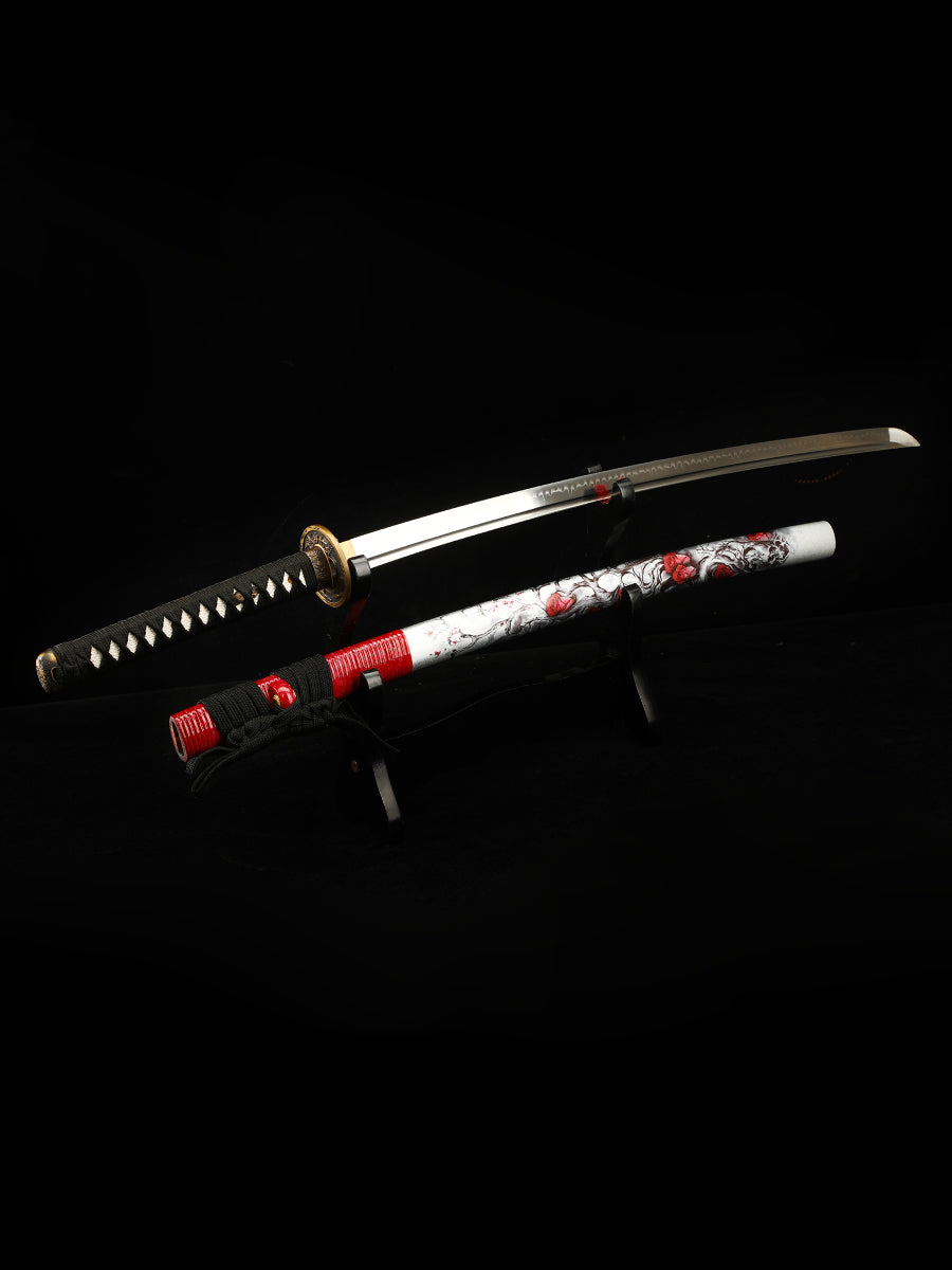 (27)Hand-made Japanese katana T10 steel blade