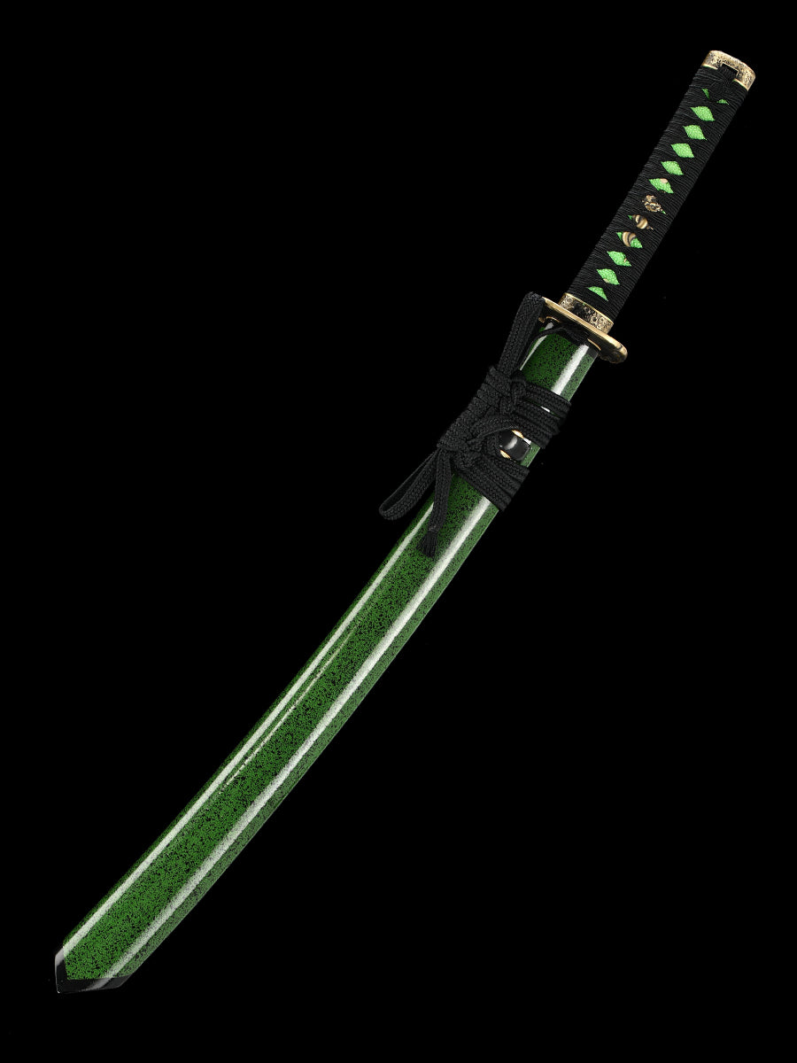 Advanced Japanese Samurai Handmade Katana Black Three Hand Forged Solid Wood Sheath Full Tang