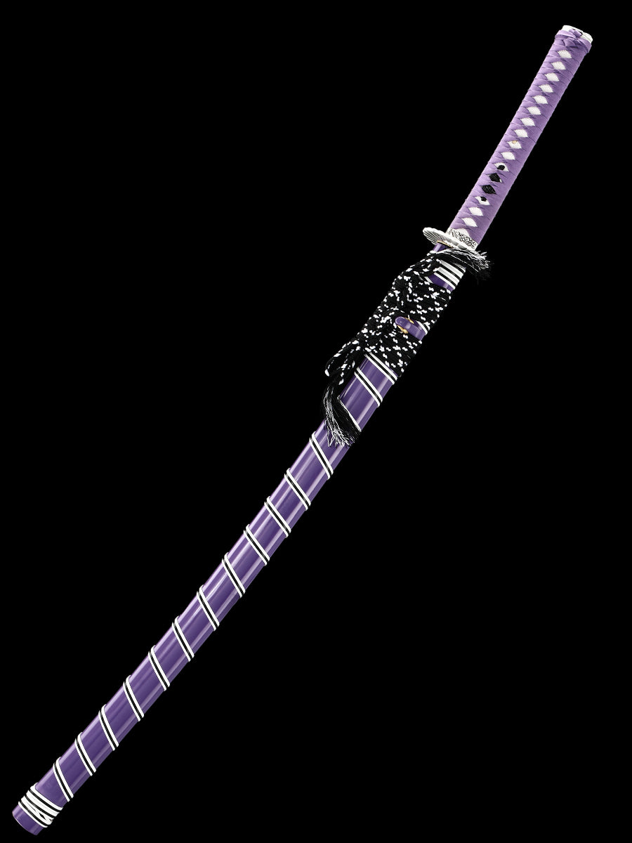 (84)Manganese steel 1095 steel roasted blue hand carved dragon hand forged authentic, 1060 steel baked black Japanese samurai sword