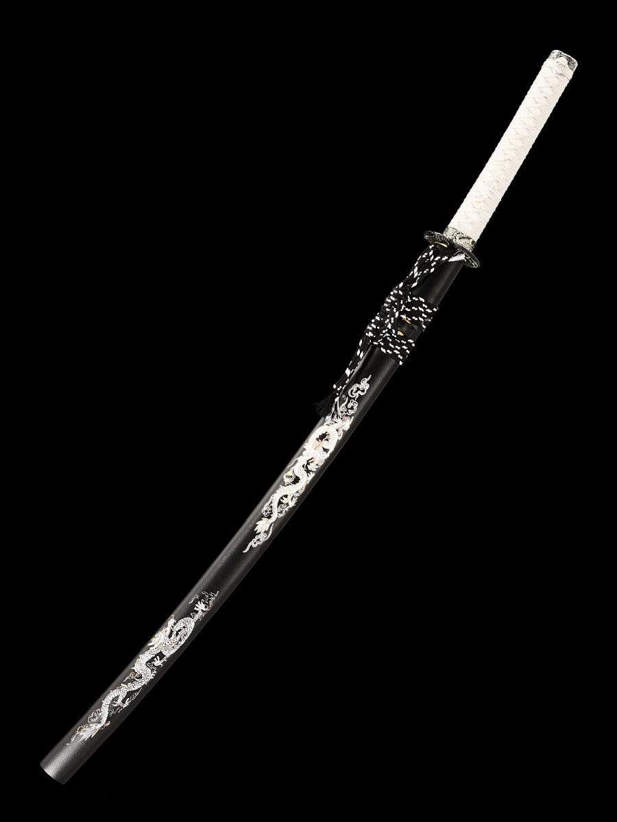 Katana Handmade Japanese Samurai Sword 1060 high Carbon Cold Steel Full Tang Sharp Can Cut Bamboo Trees