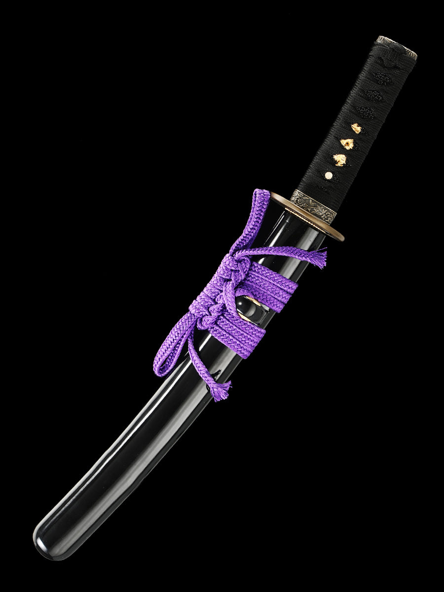Japanese samurai short sword handmade Damascus steel collection decoration
