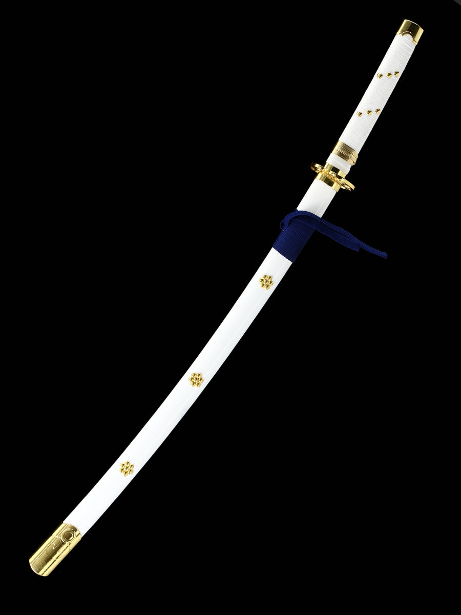 Role playing samurai sword real sword 1060 steel blade red white sheath
