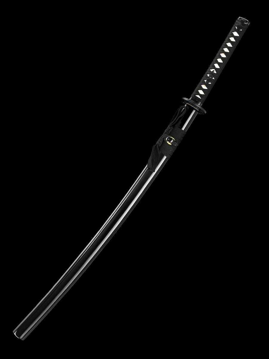 Japanese samurai sword handmade ninja knife 1060 steel blackened precious gift