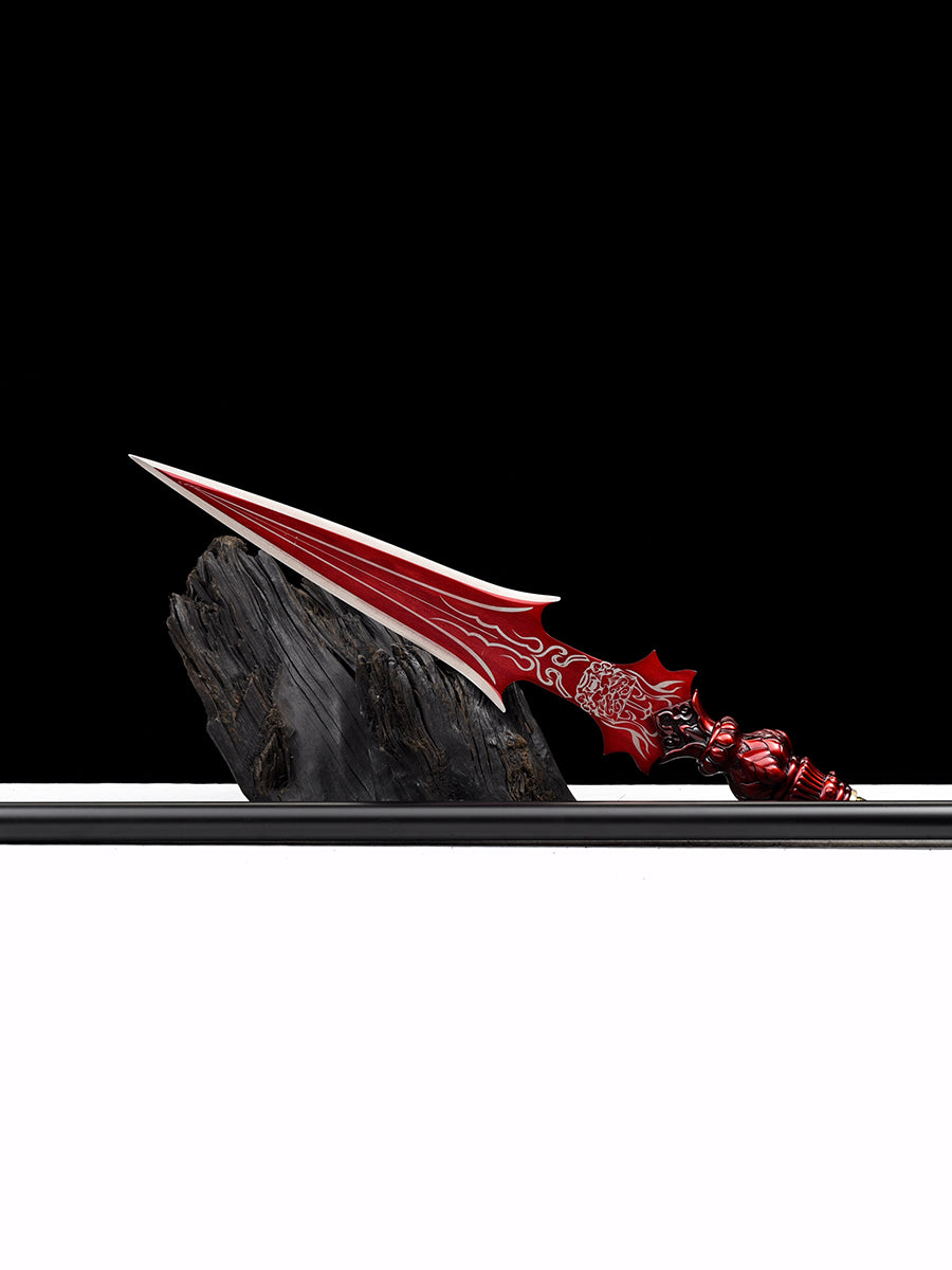Eighteen weapons decoration collection, Nezha's same lotus spear, red