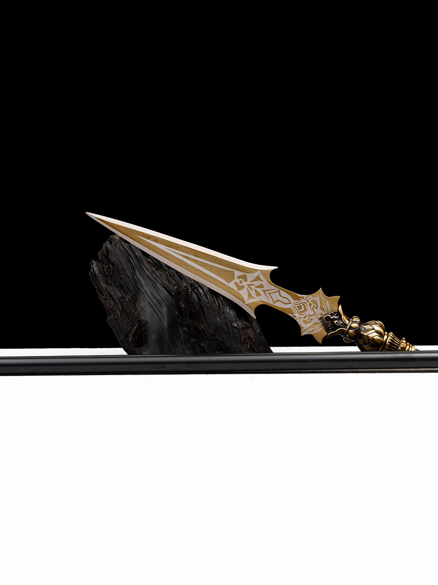 Eighteen weapons decoration collection, Nezha same style lotus spear, yellow