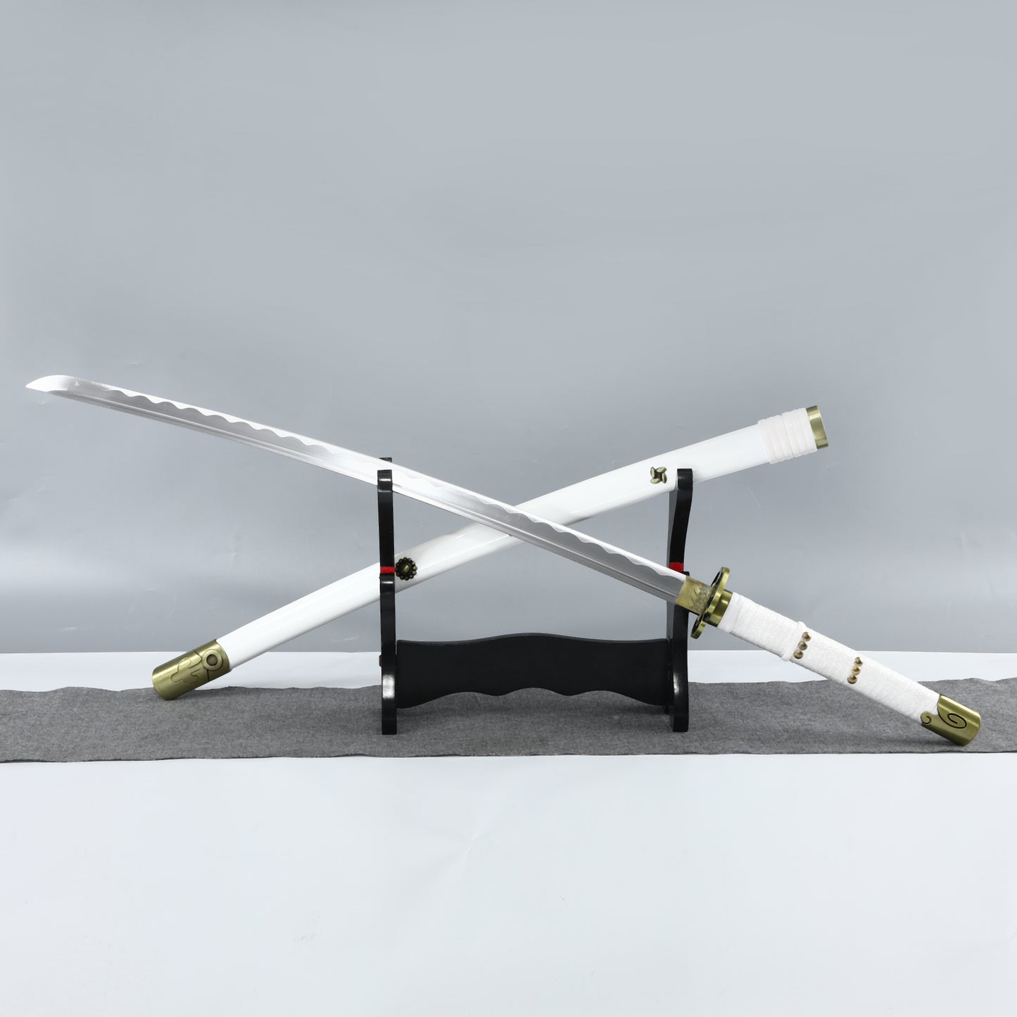 (54)Hand crafted forging Real 1060 High carbon steel sharp Full Tang katana | Practical authentic Japanese katana White scabbard