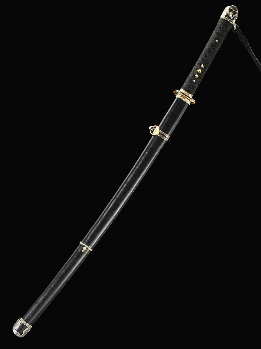 Japanese samurai sword Tai Dao T10 steel made black sheath