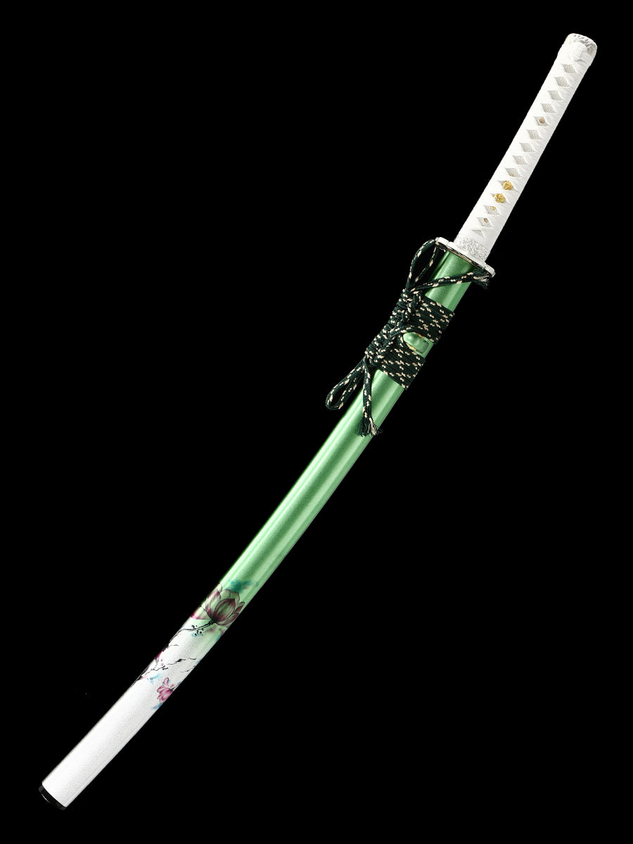 Japanese Katana 1095 steel hand polished mirror blade Hand drawn scabbard sharp combat readiness(81