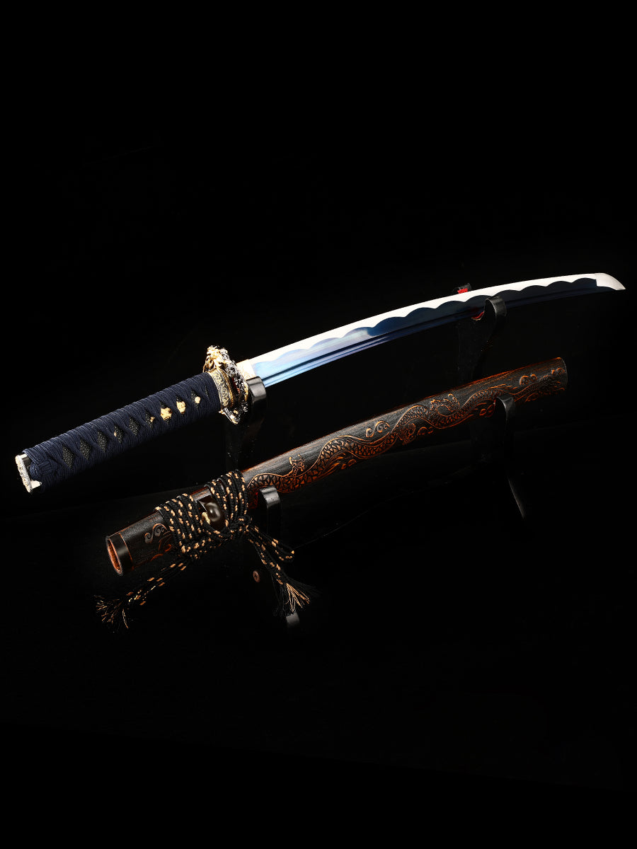 Handmade Japanese Tachi Odachi Sword High Manganese Steel With Blue Blade