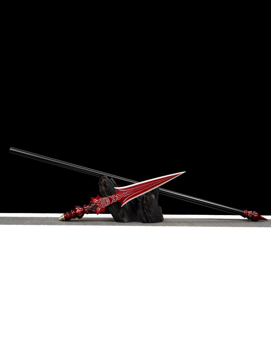 Eighteen weapons decoration collection, Nezha's same lotus spear, red