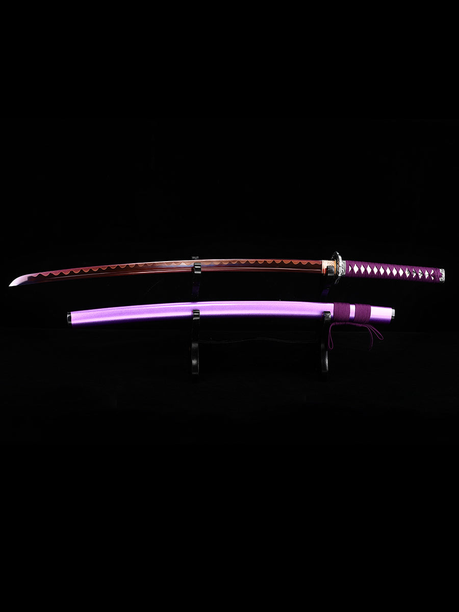 Clay tempered carbon steel Hademade Hot tempered all hand hand forged Japanese Samurai sword genuine, sword real weapons, full Tang, functional, practical sharp(4)