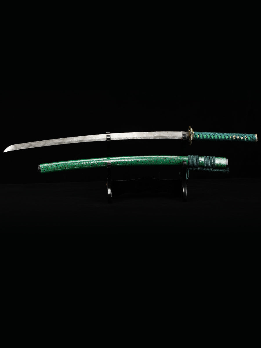 Japanese samurai sword hand forged Damascus steel