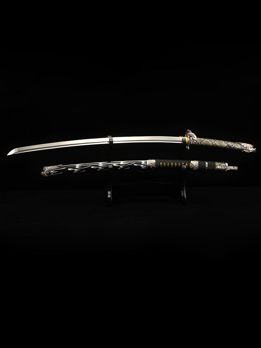 Handmade authentic Japanese samurai sword 1095 steel gray sword Tan exquisite gift