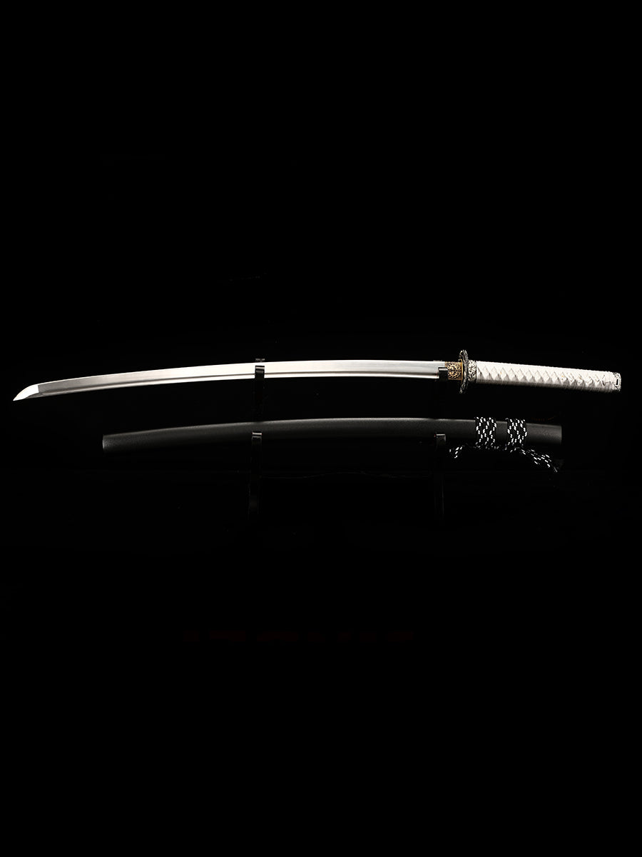 Katana Handmade Japanese Samurai Sword 1060 high Carbon Cold Steel Full Tang Sharp Can Cut Bamboo Trees