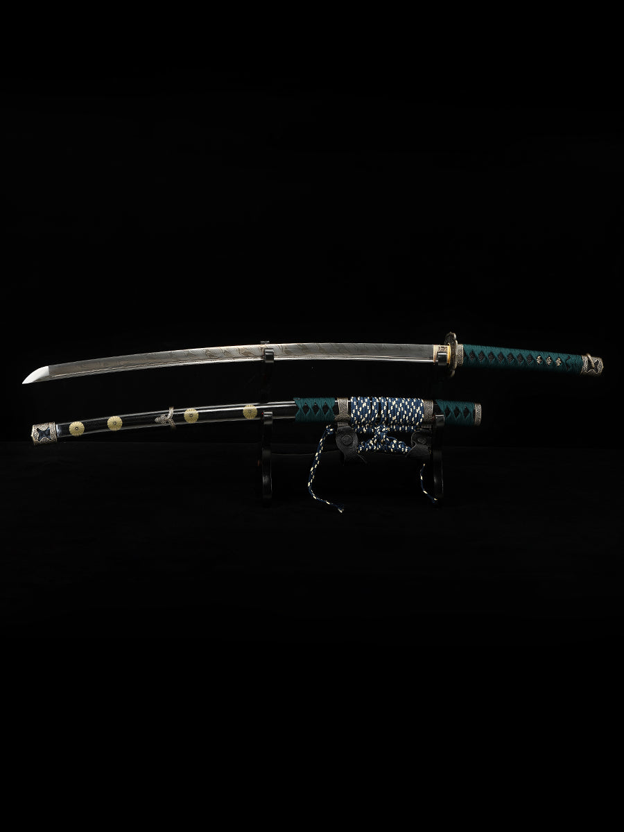 Handmade Japanese sword, Damascus steel samurai sword, Tai sword decoration collection