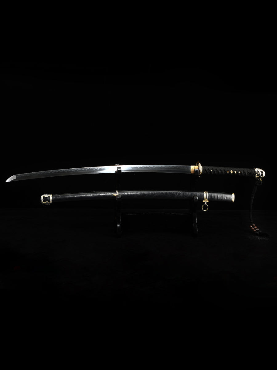 Japanese samurai sword Tai Dao T10 steel made black sheath