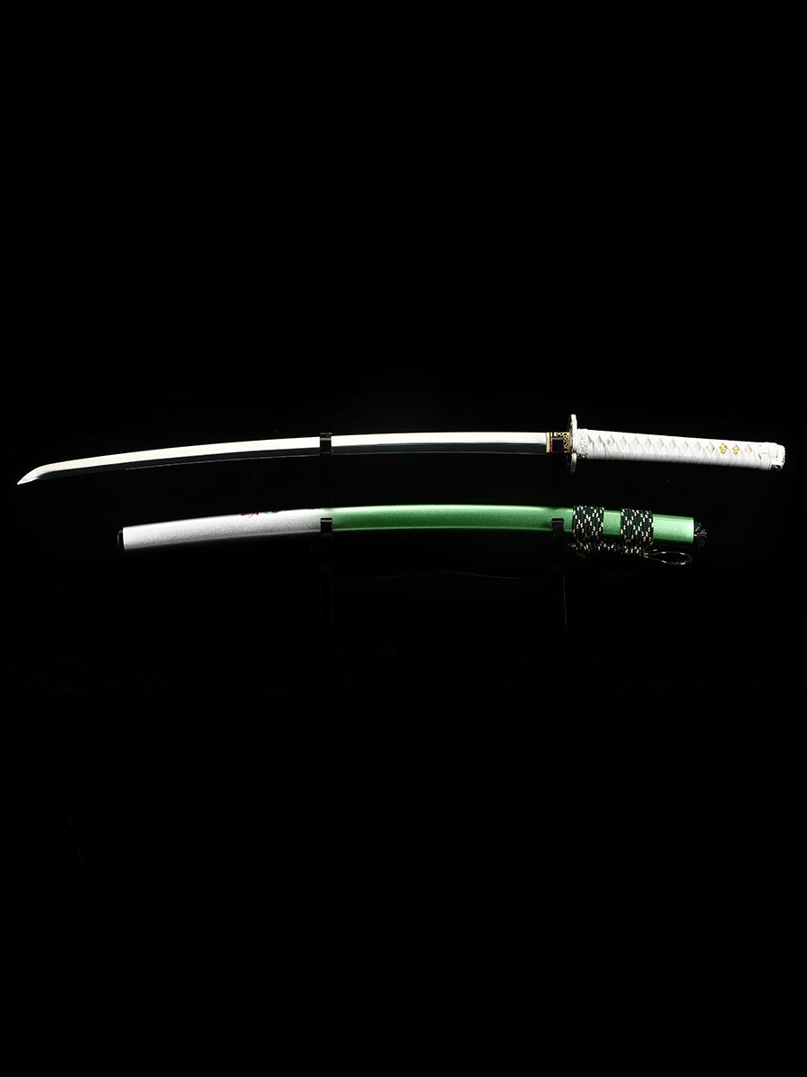 Japanese Katana 1095 steel hand polished mirror blade Hand drawn scabbard sharp combat readiness(81