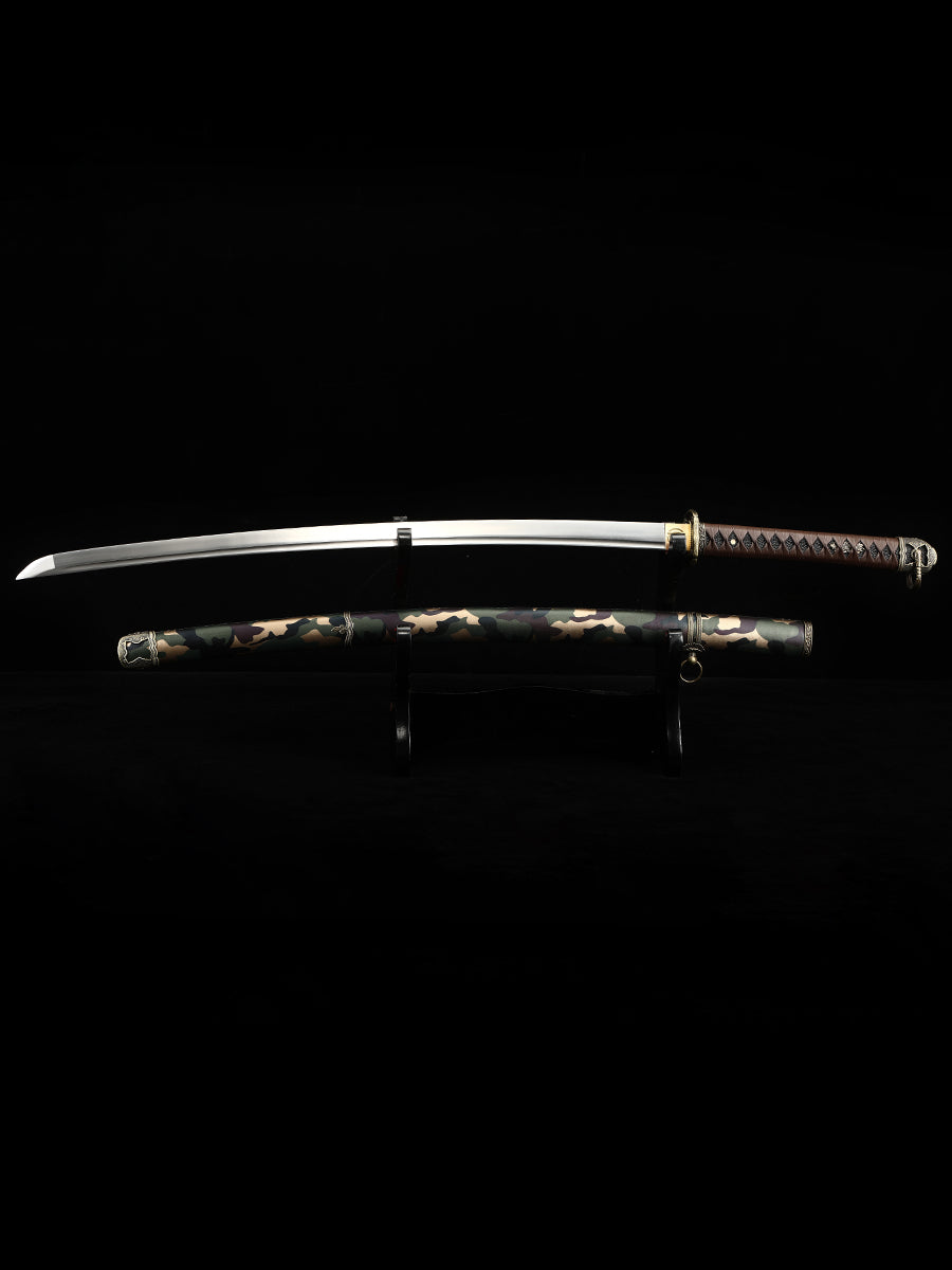 Handmade Japanese samurai sword Tai Dao 1095 steel made camouflage sheath